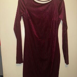 Forever 21 Deep Red Long Sleeve Dress